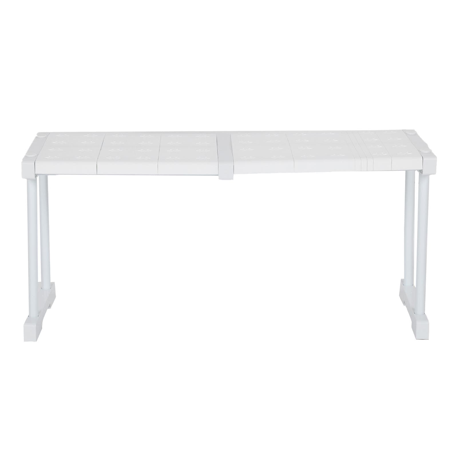 Expandable Shelf Stackable 121lb Load Bearing Divider Storage Rack for Closet Cabinet Cupboard Length 47-68cm / 18.5-26.8in