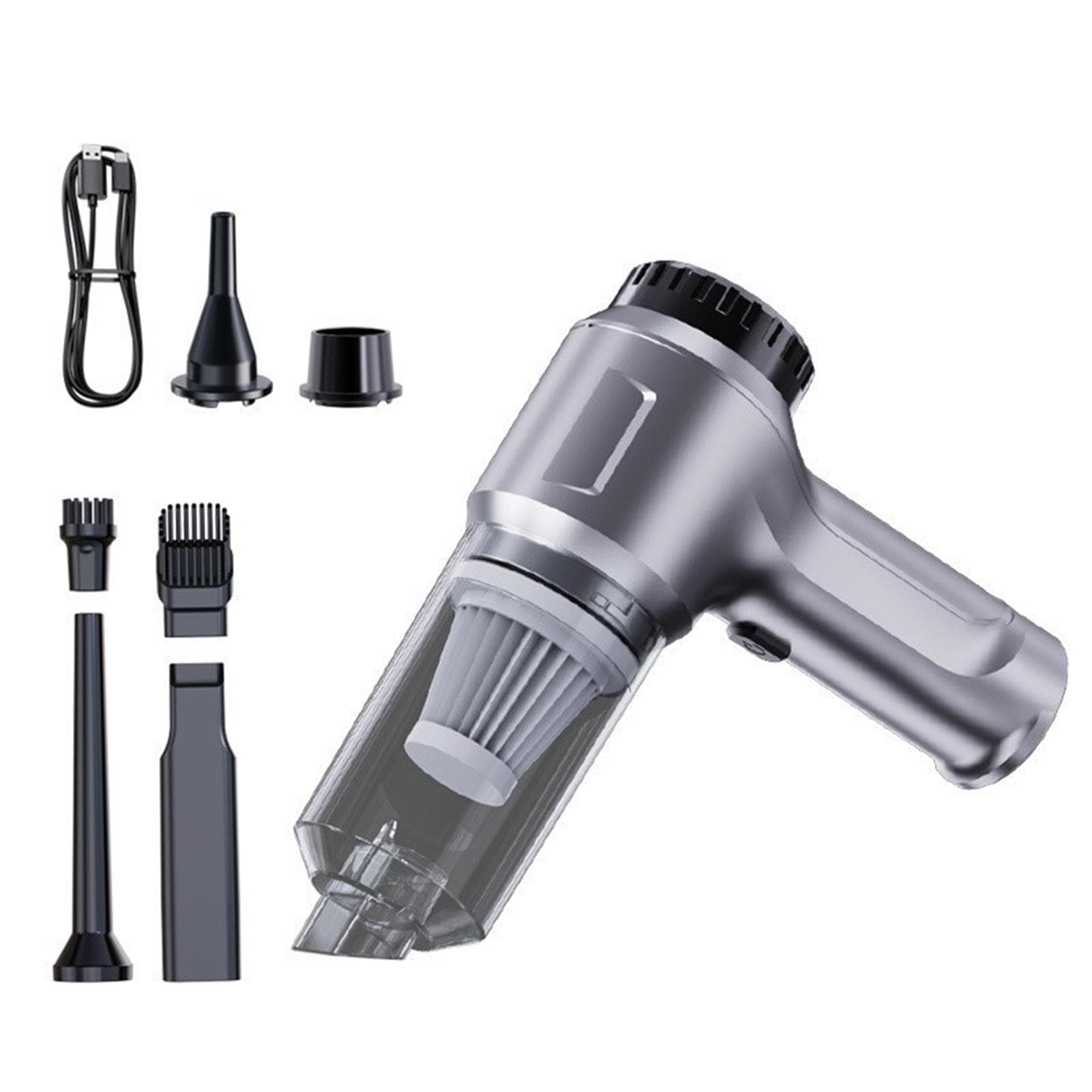 4 in 1 Wireless Handheld Vacuum Mini Car Vacuum Cleaner 11000PA High Power Cordless Rechargeable multicolour