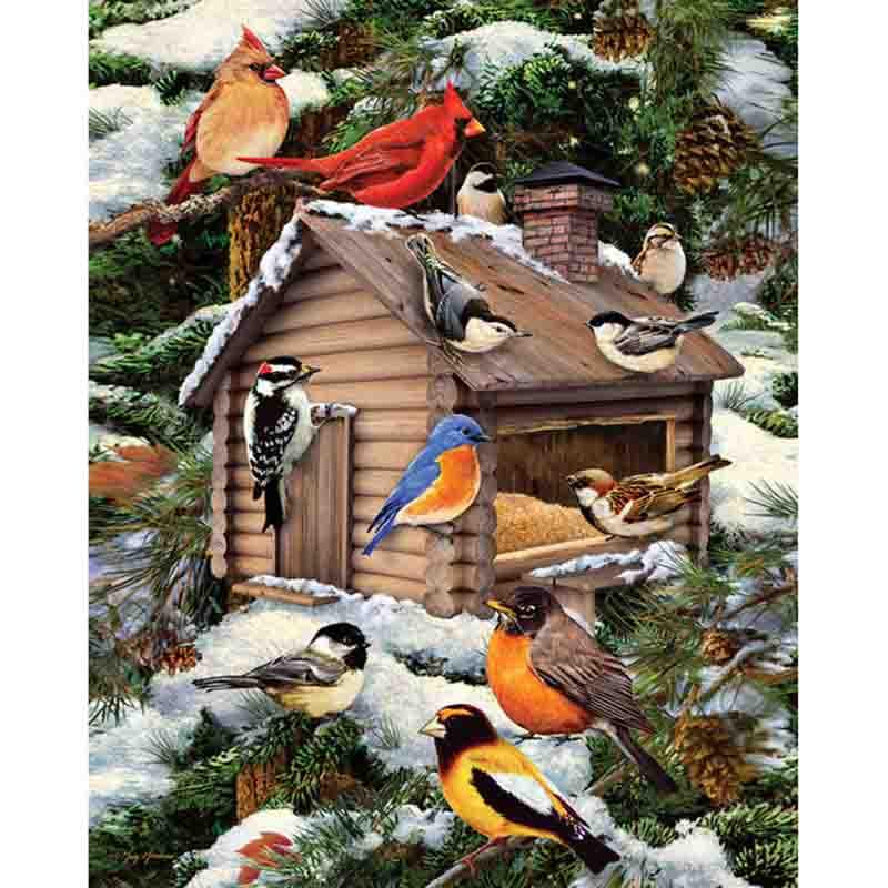 Diamond Embroidery Animal Needlework Cross Stitch Round Resin Full Diamond Painting Wall Picture 20X30CM