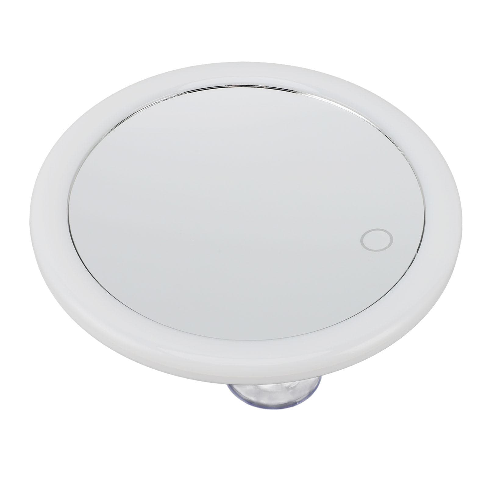 5.6inch Handheld Magnifying Makeup Mirror Triple Suction Cup 10X Magnification Brightness