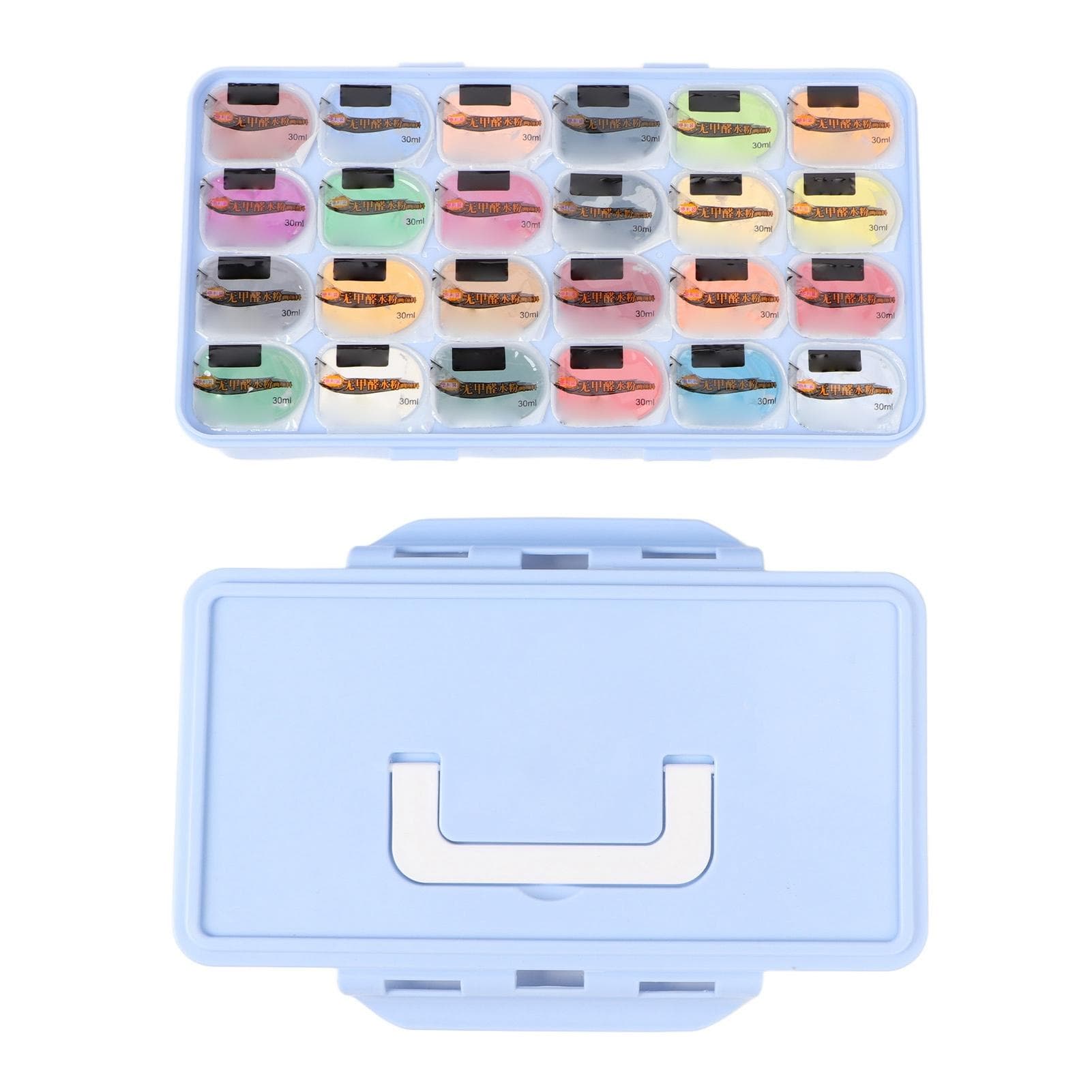 24 Colors Watercolor Paint Set 30ml Small Cup Design Fadeless Professional Gouache Paint Set for