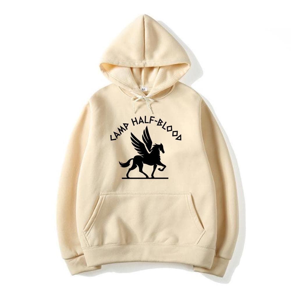 Camp Half Blood Chronicles Branches Hoodie Camp Jupiter Pullovers Percy Jackson Hoodies Unisex Long Sleeve Hooded Sweatshirt Top S khaki