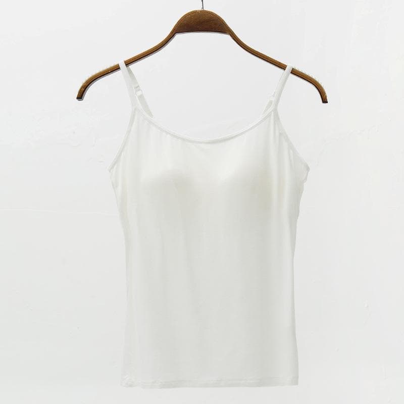 YYFS Women's Fashion Summer Spring Casual Solid Color Print Sleeveless Sexy Slim Camis & Tank Tops XXXL white