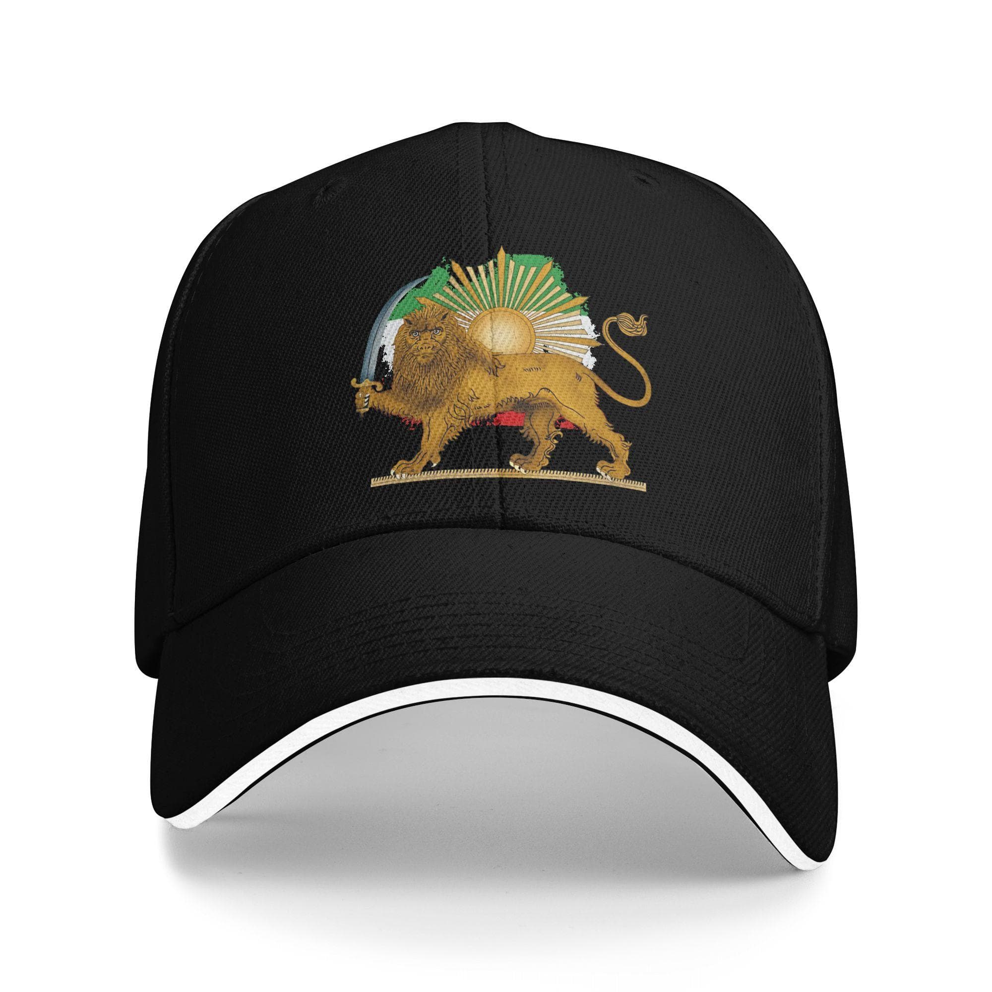 Persian Lion and Sun Casual Baseball Cap Summer Trucker Hat High Quality Hiking Hats Couple Women Streetwear Baseball Caps One Size