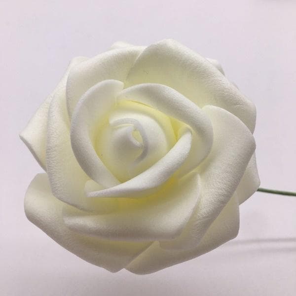 25Pcs/1Pack Artificial Rose Flowers Fake Rose Flower with Stems for Home Wedding Decoration Artificial Flowers DIY Bride Bouquet Home Decor white