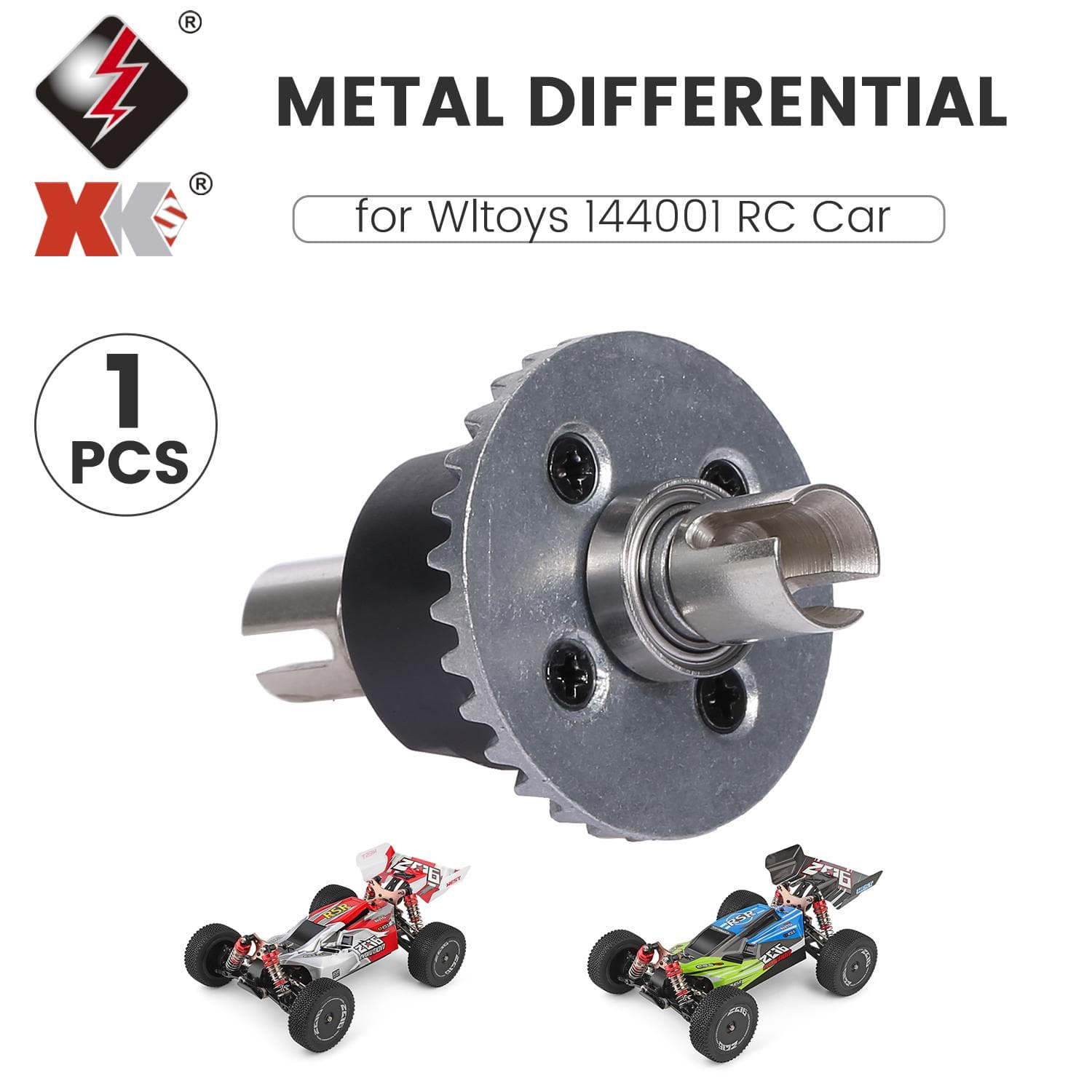 Metal Differential for Wltoys XK 144001 RC Car Replacement Part Differential Gear for Wltoys XK silver