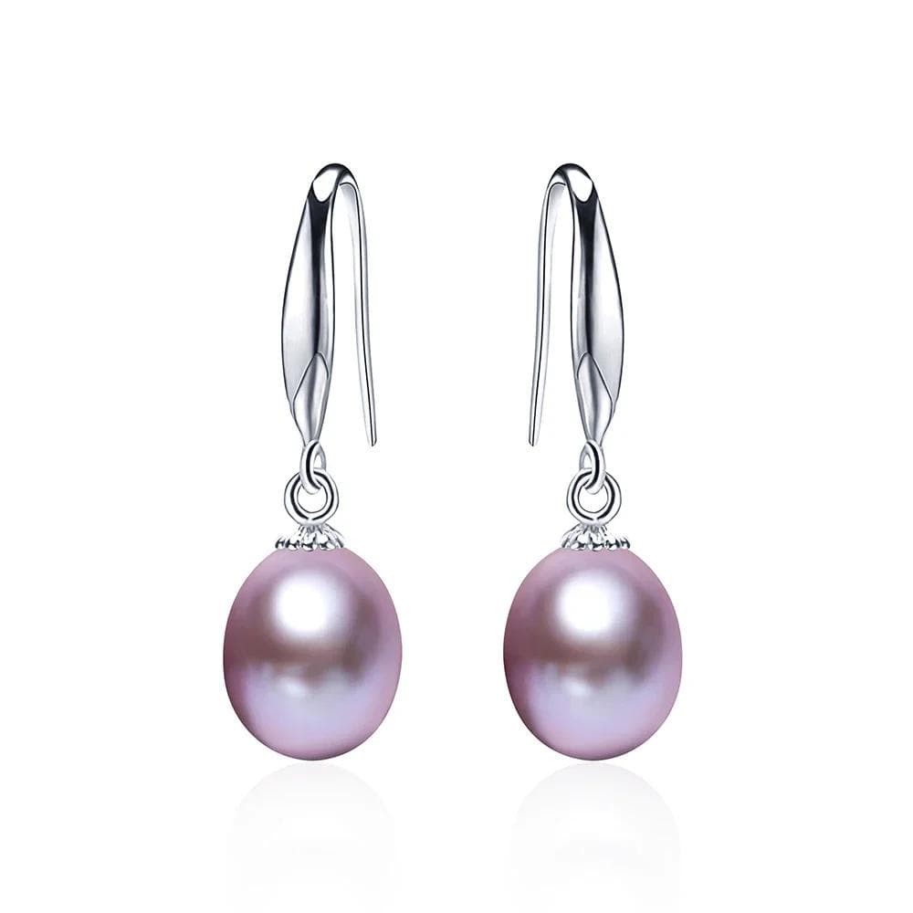 2026 New Arrivals Natural Freshwater Cultured Pearl Drop Earrings for Women 925 Sterling Silver Earrings Wedding Jewelry 8-9mm