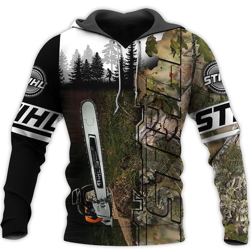 Logger Worker Lumberjack Chainsaw Retro Pullover 3DPrint Men/Women Streetwear Casual Funny Hoodies Oversized Harajuku XL