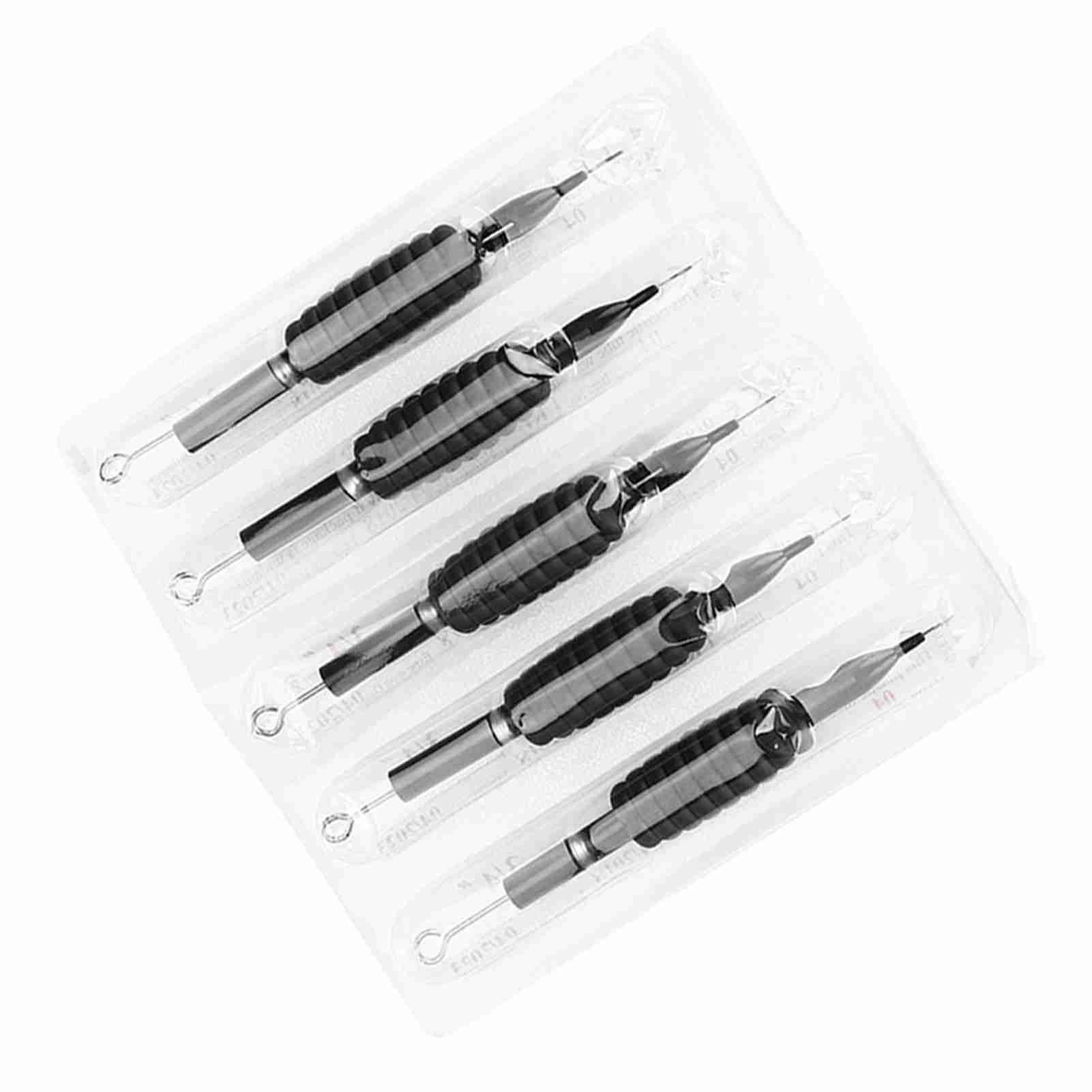 5PCSSet Disposable Sterile Tattoo Needle Silicone Grip Makeup Beauty Tools 1RL