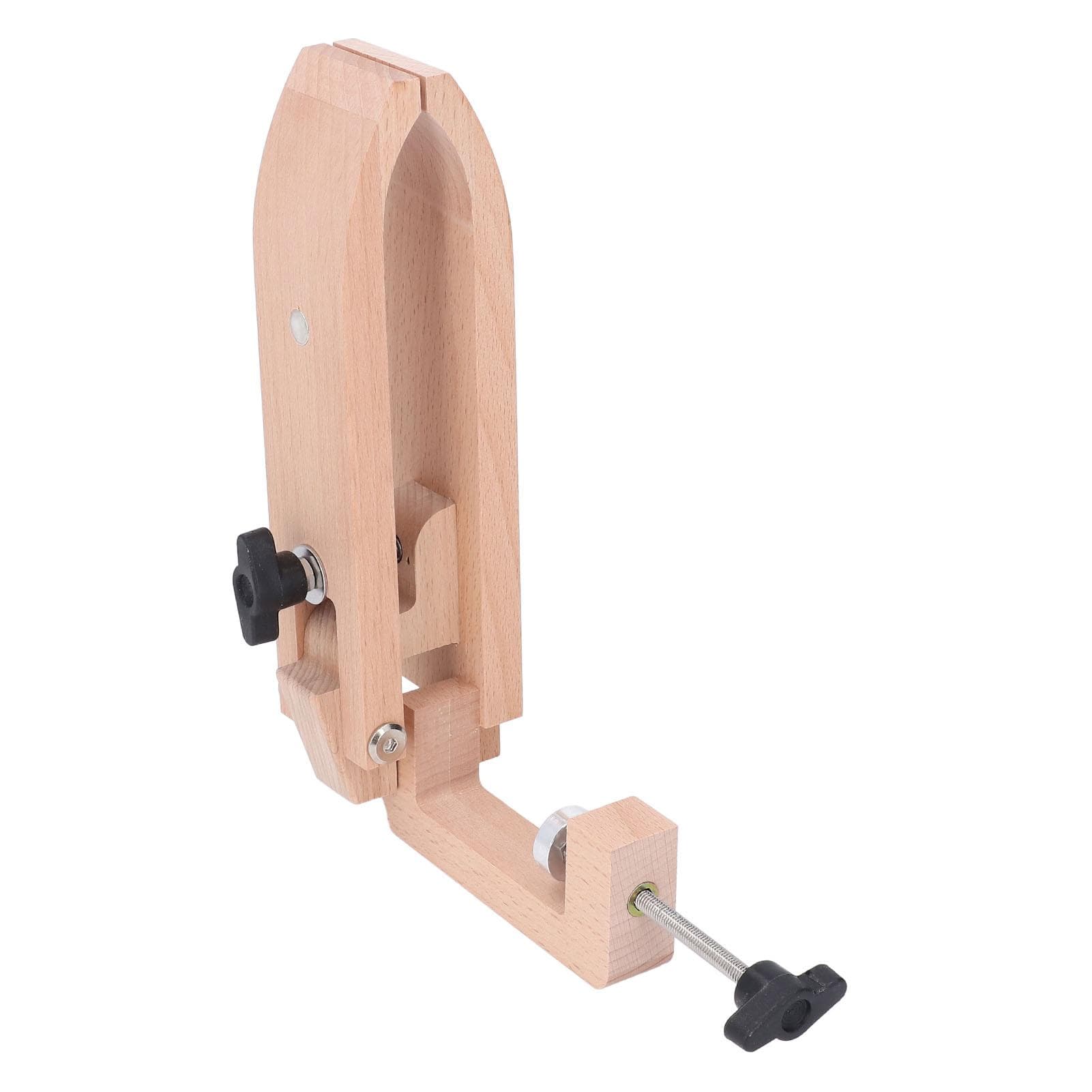 Hand Sewing Clamp with Hex Wrench Beech Wood Desktop Rotatable Stitching Clamp for DIY Leather