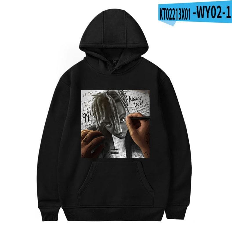 Black Hoodies Juice WRLD Men Women Sweatshirts S