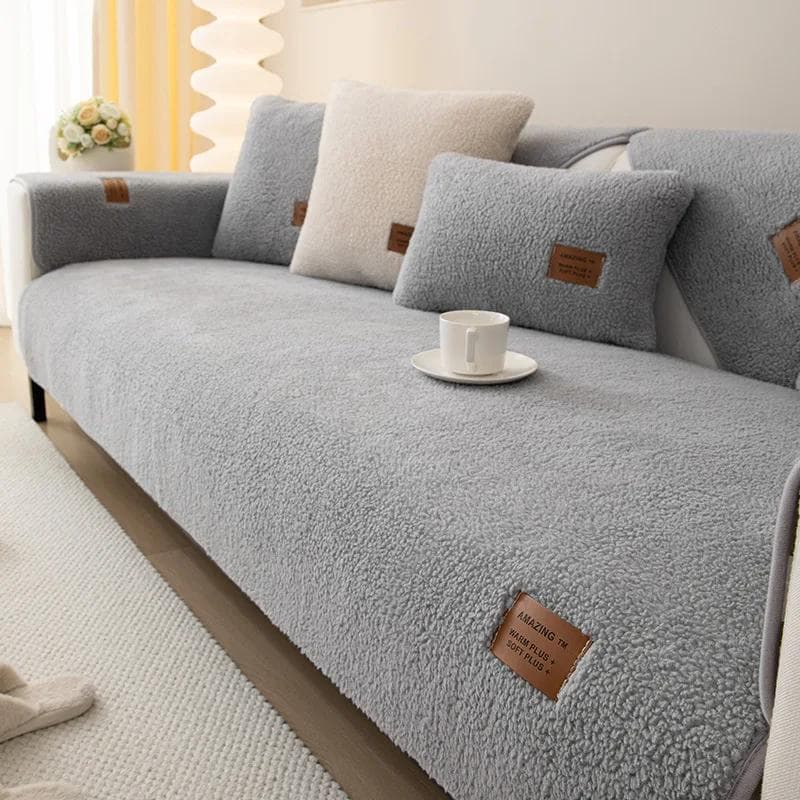 Lambswool sofa cushion non-slip sitting cushion sofa cover sofa towel combination furniture cover A 70x70cm 1pc