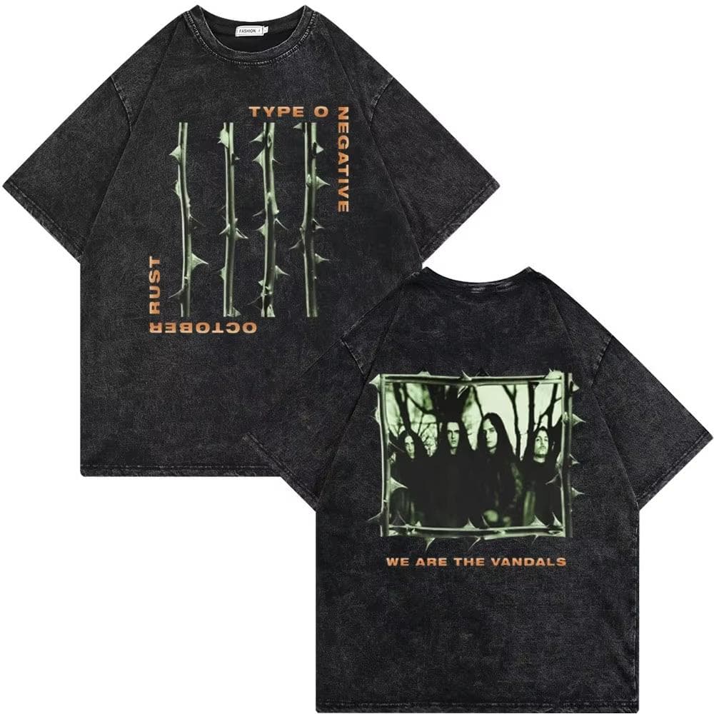 Rock Band Type O Negative Suspended In Dusk Streetwear Washed Vintage Tshirt Oversize Tee Men women Casual Top S
