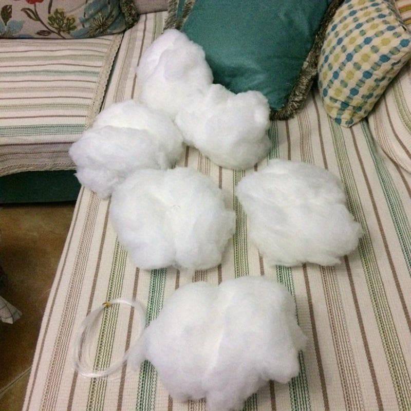Wedding Props Cotton Clouds T Road Wedding Photography Party Children Room DIY Decorative Window Layout Simulation White Clouds L(50*30*30CM)