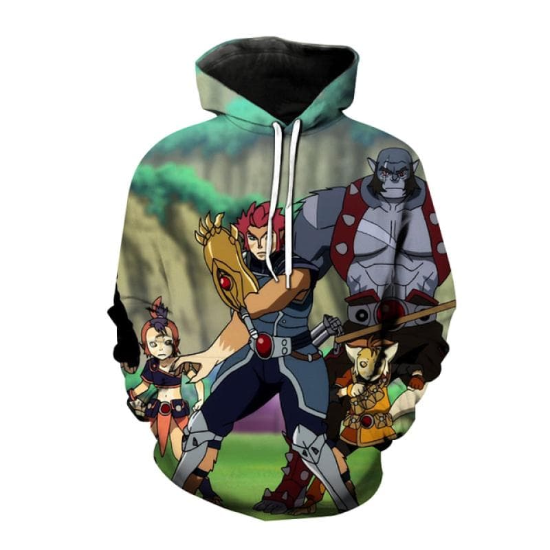 Cartoon Anime Hoodies Thundercats 3D Print Sweatshirt Men Women Fashion Oversized Hoodie Harajuku Hip Hop Pullover Kids Boy Coat 3XL
