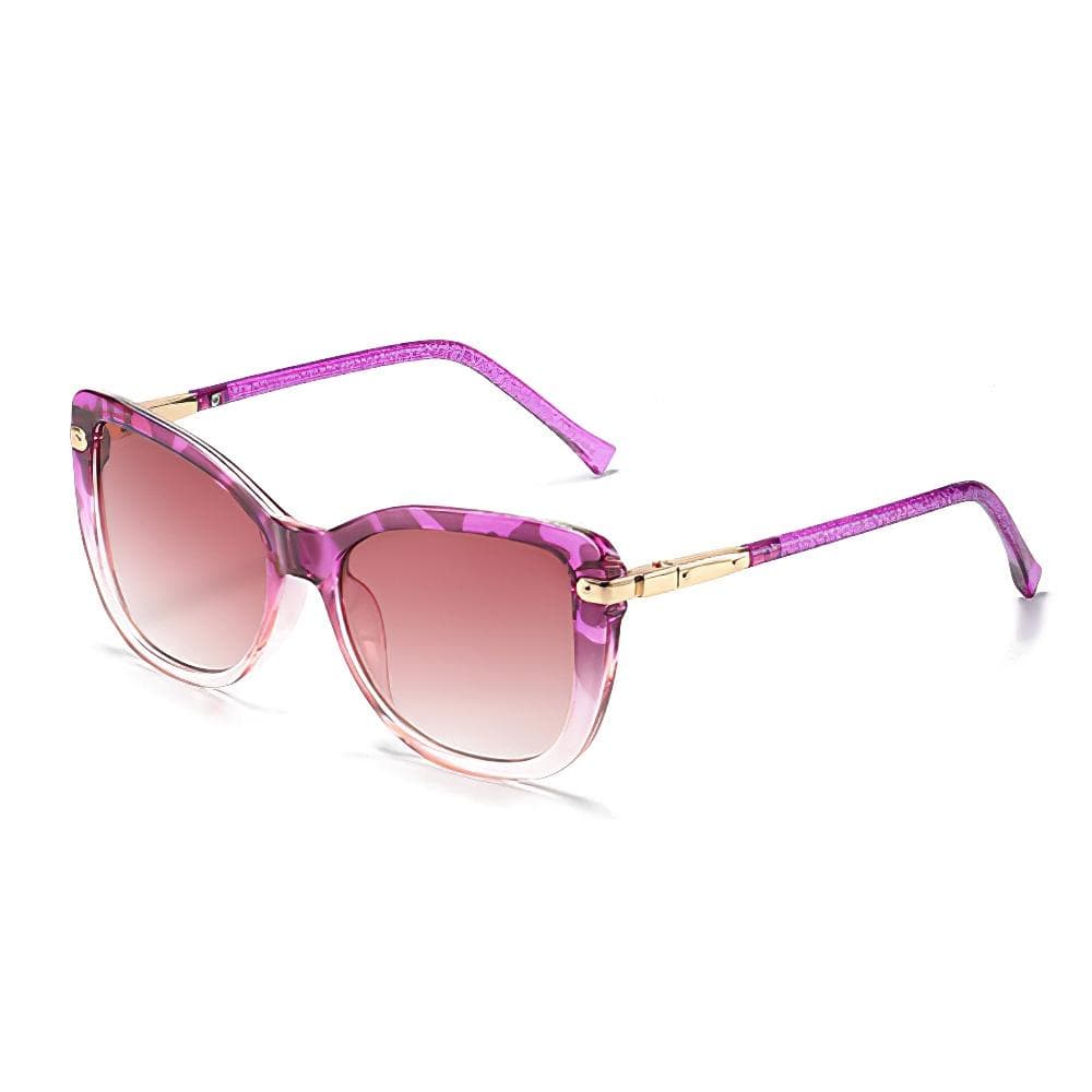 Fashion Sunglasses Women Leopard Print Frame Golden Metal Strip Decoration Personalized Charm Glasses