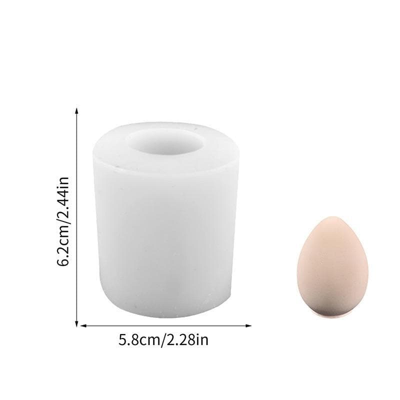 1Pc Diy Easter Geometric Eggs Shape Silicone Candle Mold Diy Christmas Aromatherapy Candle Mould Chocolate Gypsum Epoxy Resin Decoration ZH B white