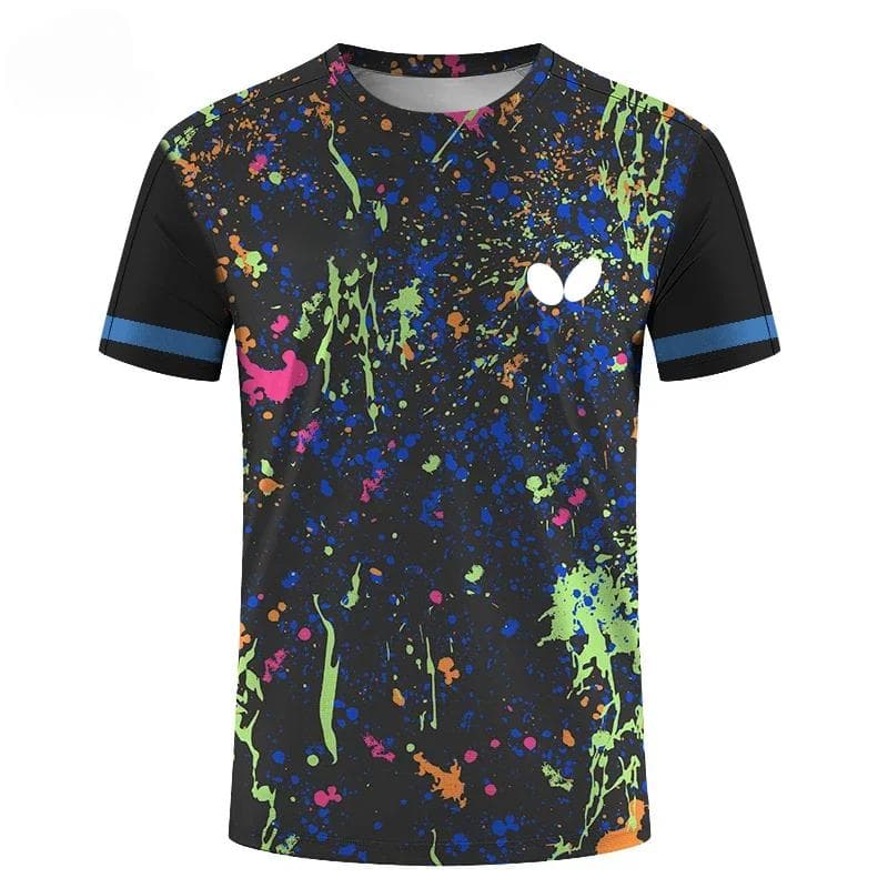 Men's T-shirt Quick Drying Sport Tennis Clothes Fashion 3D Printing Badminton Uniforms Women Training T Shirt Men's Tops Tees M