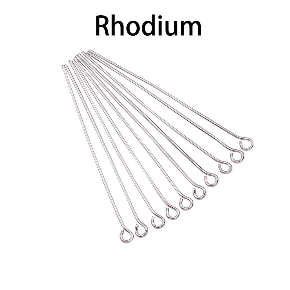 100-200pcs Eye Head Pins 20 25 30 35 40 45 50 mm Eye Pins Findings For Diy Jewelry Making Jewelry Accessories Supplies 30mm x 200Pcs
