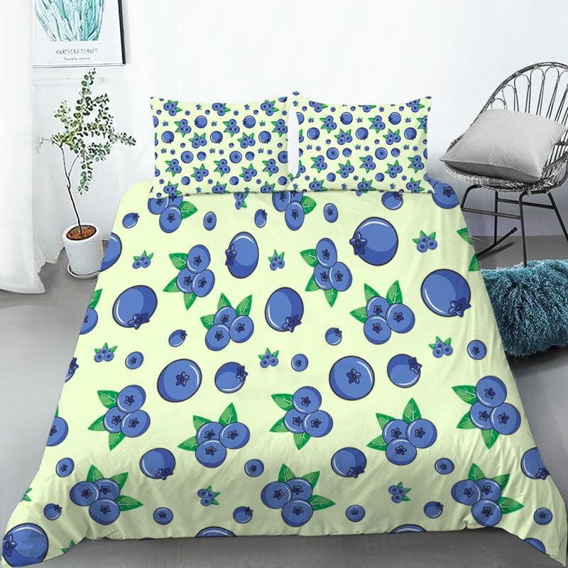 Fruit Bedding Set Full Queen Size For Kids Adults Lemon Watermelon Print Duvet Cover Set Quilt Cover Pillowcases Bedroom Decor EU Double(200x200cm)