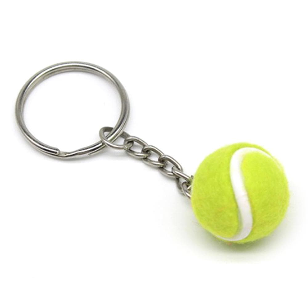 Mini Tennis Ball Key Chain Key Ring Decoration Accessory Gift for Sport 2cm green