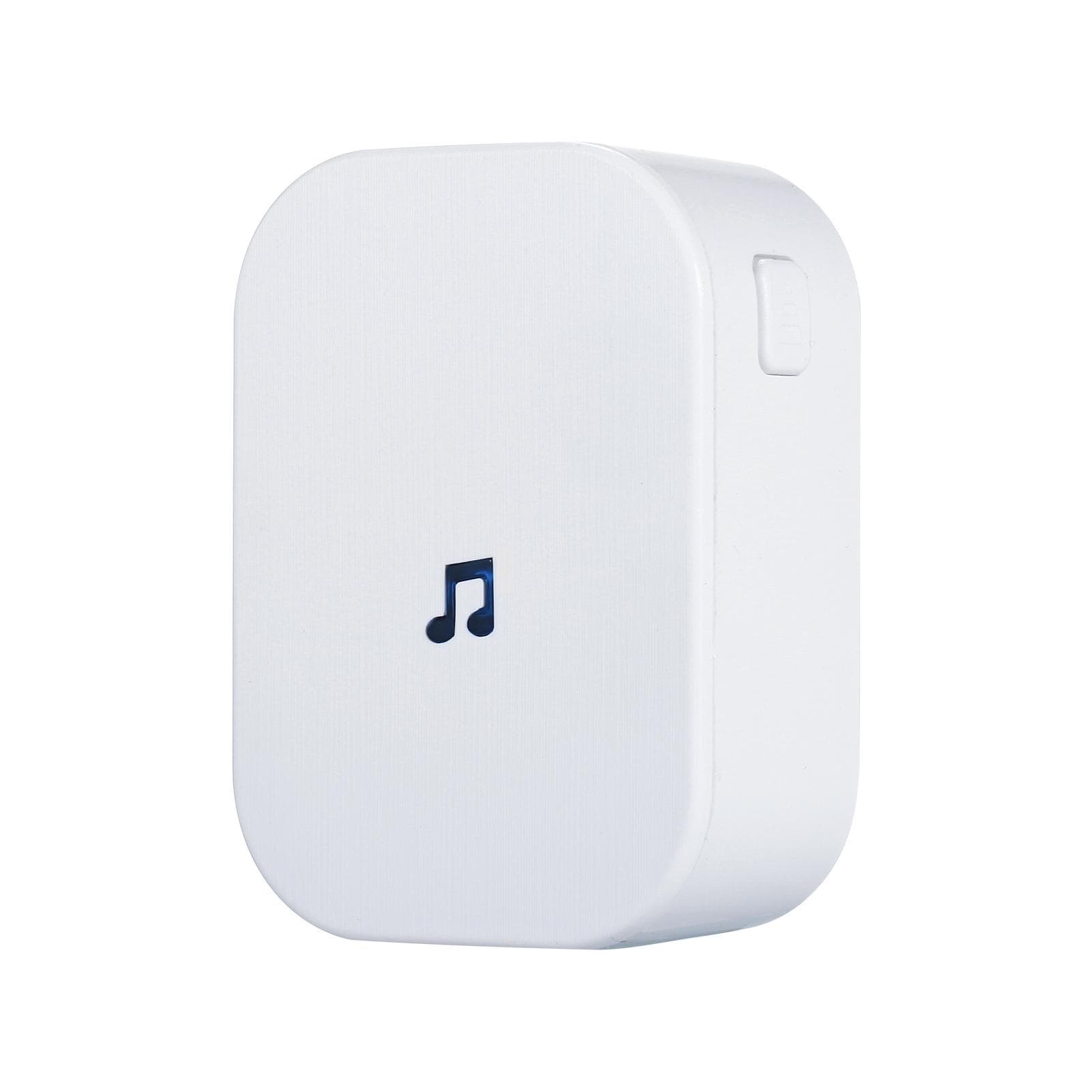 Plug-in Chime for Wireless Video Doorbell Entry Chime with Adjustable Volume Music Selection UK Plug white