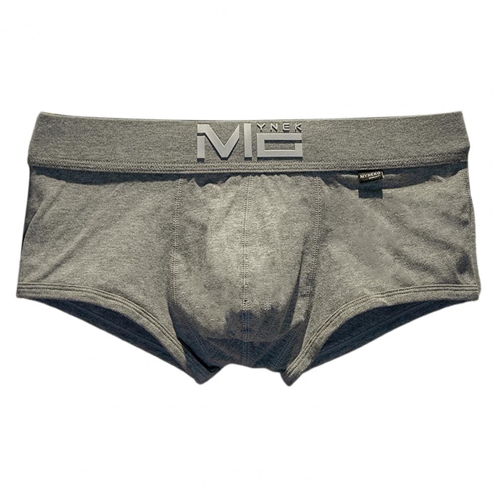 Men Boxer Underwear Low-rise Elastic Waistband Letter Print Shorts Briefs U-convex Breathable Non-Stuffy Sweat-Free Fabric Brief L grey