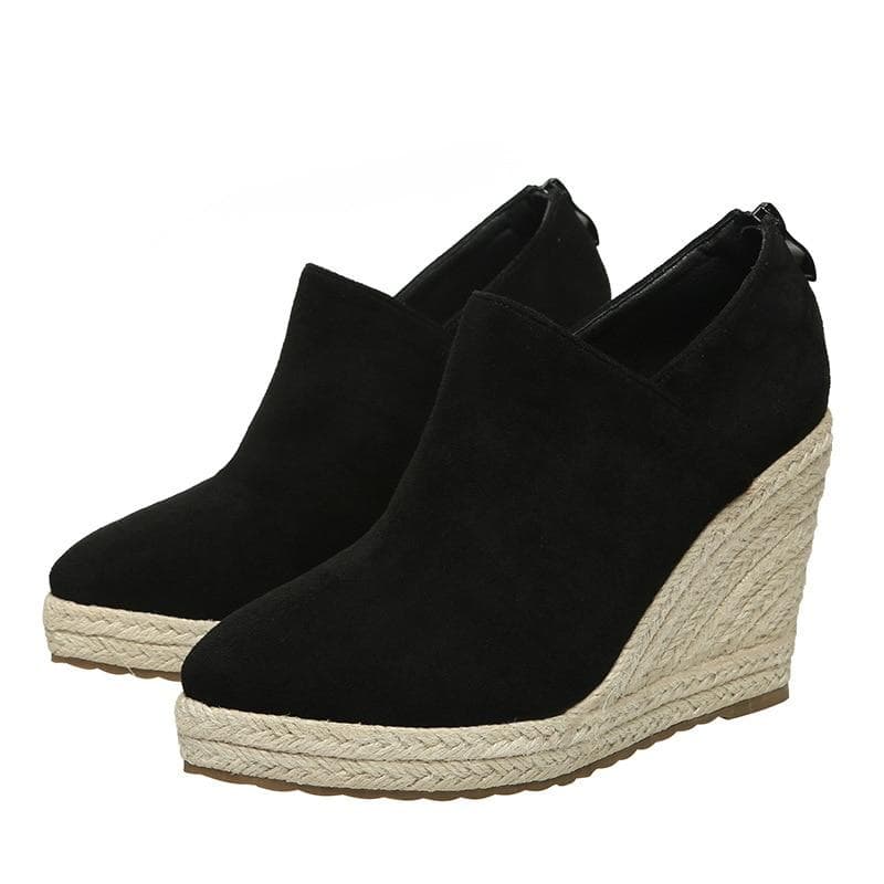 Fashion High Heels Women Party Shoes Brand Model Shoes Elegant Ladies Wedges 10cm Super High Women Pumps 34 black