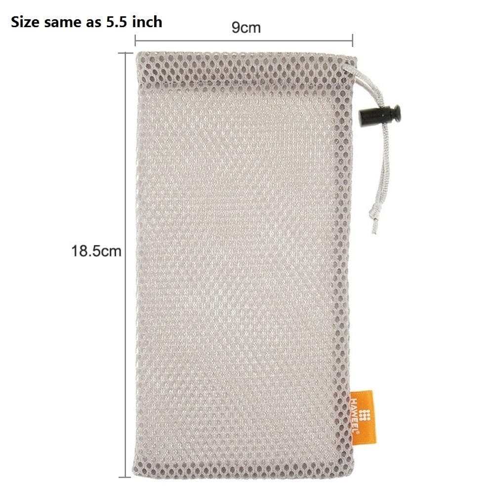 Headphone Phone Nylon Mesh Storage Pouch Bag For Smart Phones/iPad/Power Bank/Camera Accessories grey