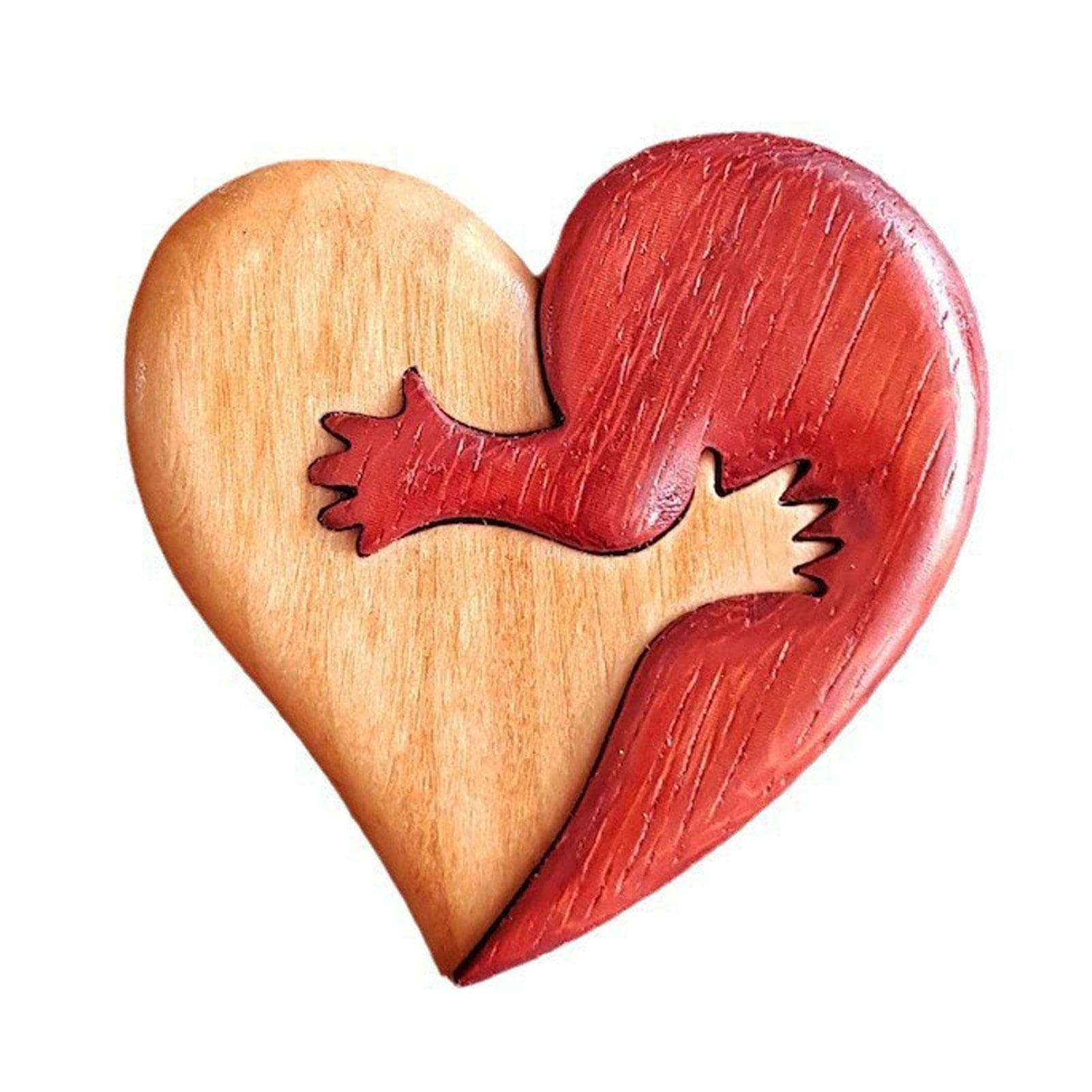 Wooden Heart Decorative Ornament Heart Shaped Craft Pendant Gift For Mother s Day Valentine s Day