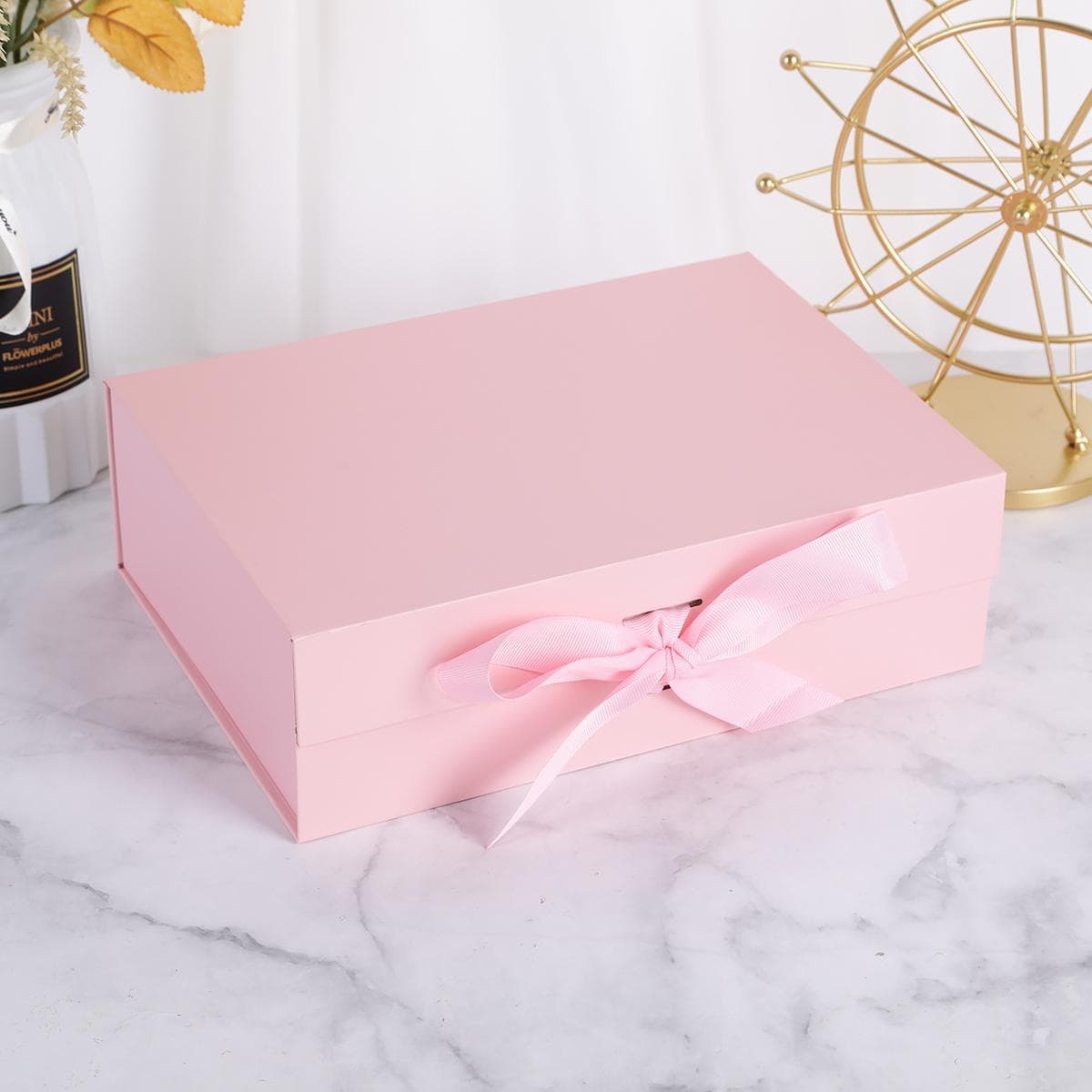 1pc Folding integrated fashion birthday Gift box Empty box Clamshell clothes packing box 26x19x8cm pink