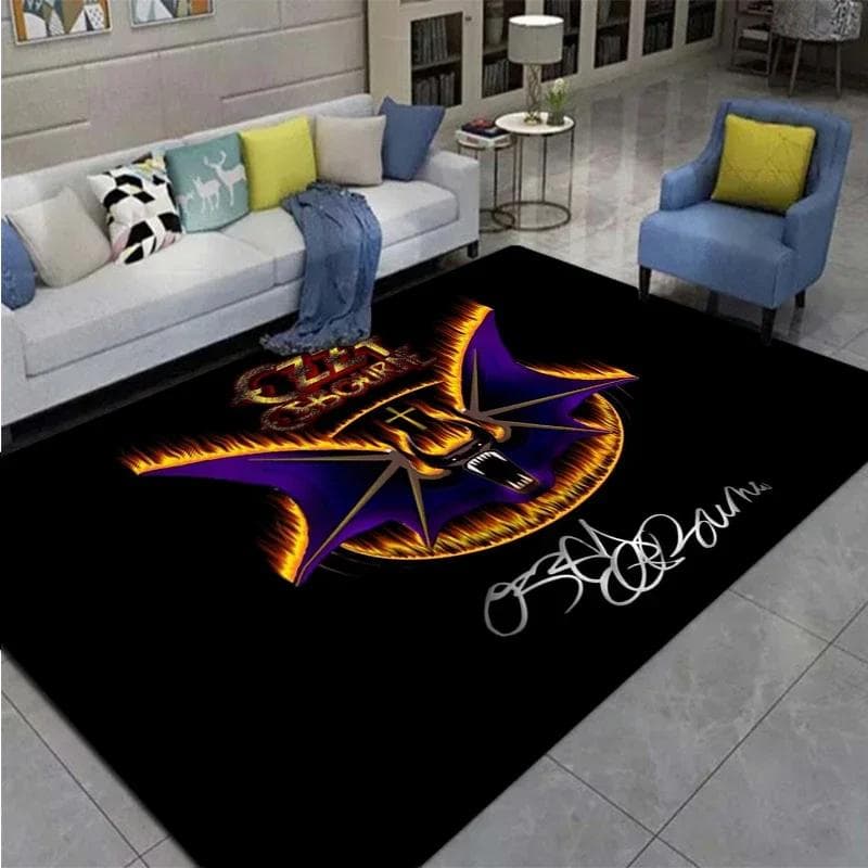 Ozzy Osbourne Band Printed Carpet Living Room Bedroom Fashionable and Aesthetic Anti slip Carpet Photography Props Birthday Gift 90cm by 60cm