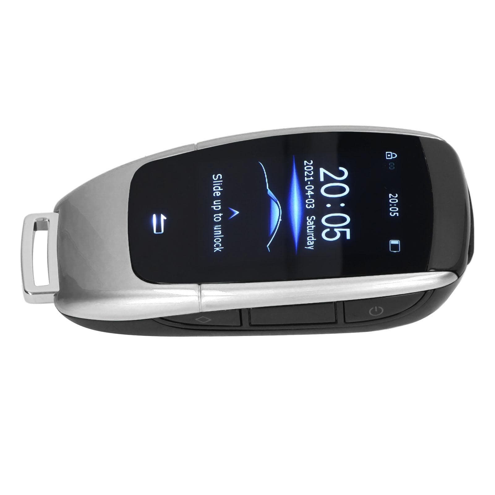 Universal TK900 LCD Touch Screen Smart Key Remote Keyless Entry for Start Stop Engine Button Models silver