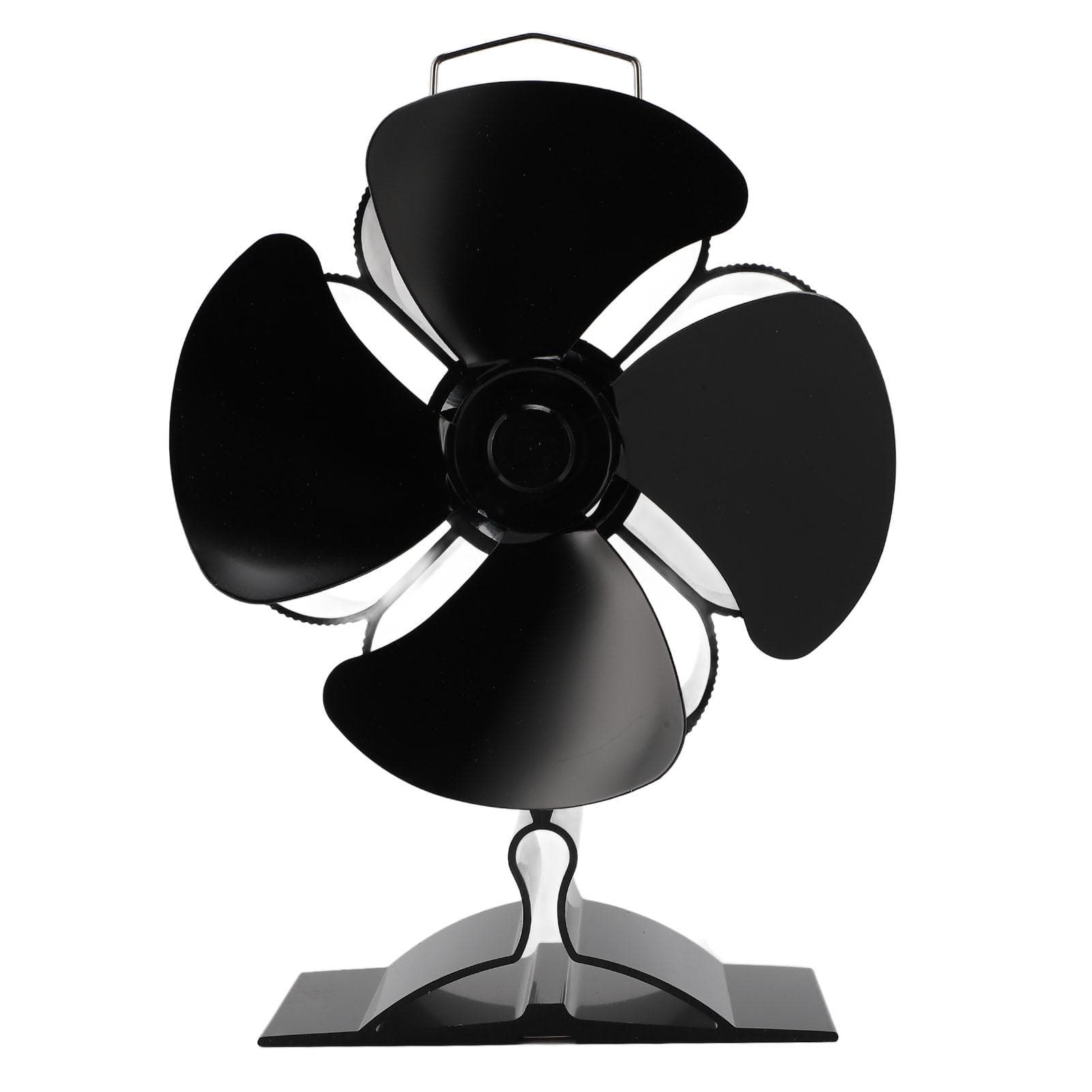 4 Blade Wood Stove Fan Anodized Aluminum Alloy Quiet Efficient Heat Powered Fireplace Fan with