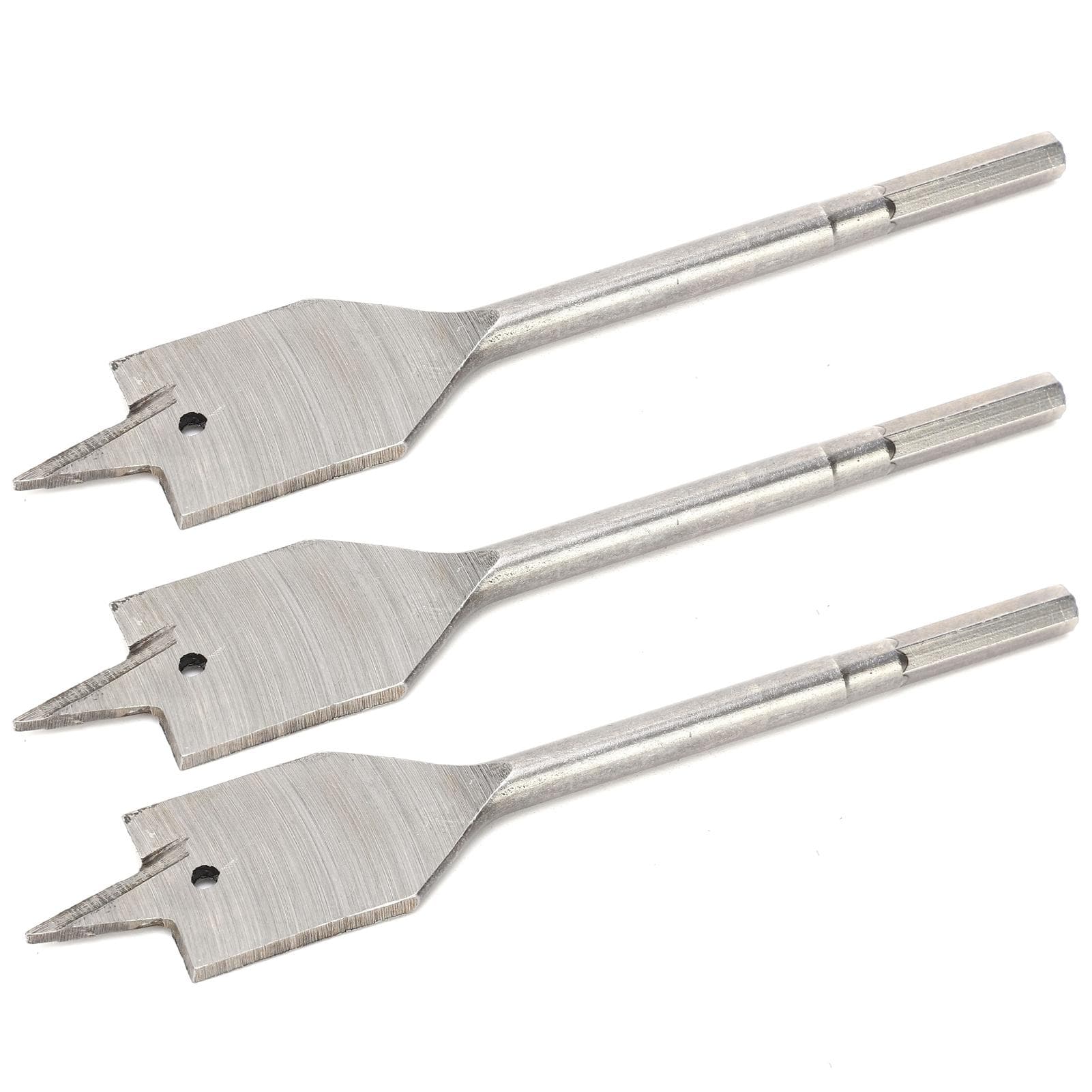 3Pcs Flat Wood Drill Bit Set High Carbon Steel Woodworking Hole Drilling Tools 28mm
