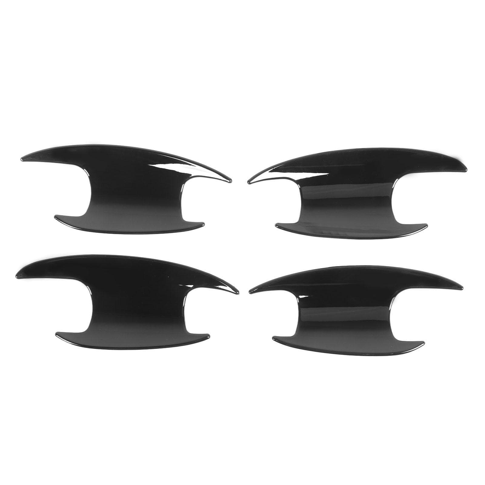 4PCS Exterior Door Handle Bowl Cover Piano Black Smooth Surface Replacement For Mercedes?Benz