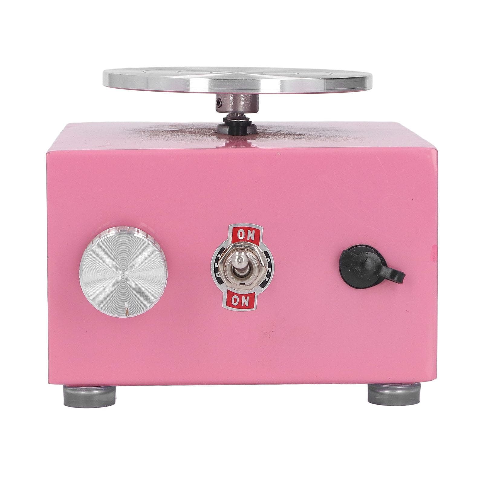 Mini Pottery Wheel Vivid Pink Stable Turntable Compact Size Basin Style Kids Pottery Wheel for Kid US Plug
