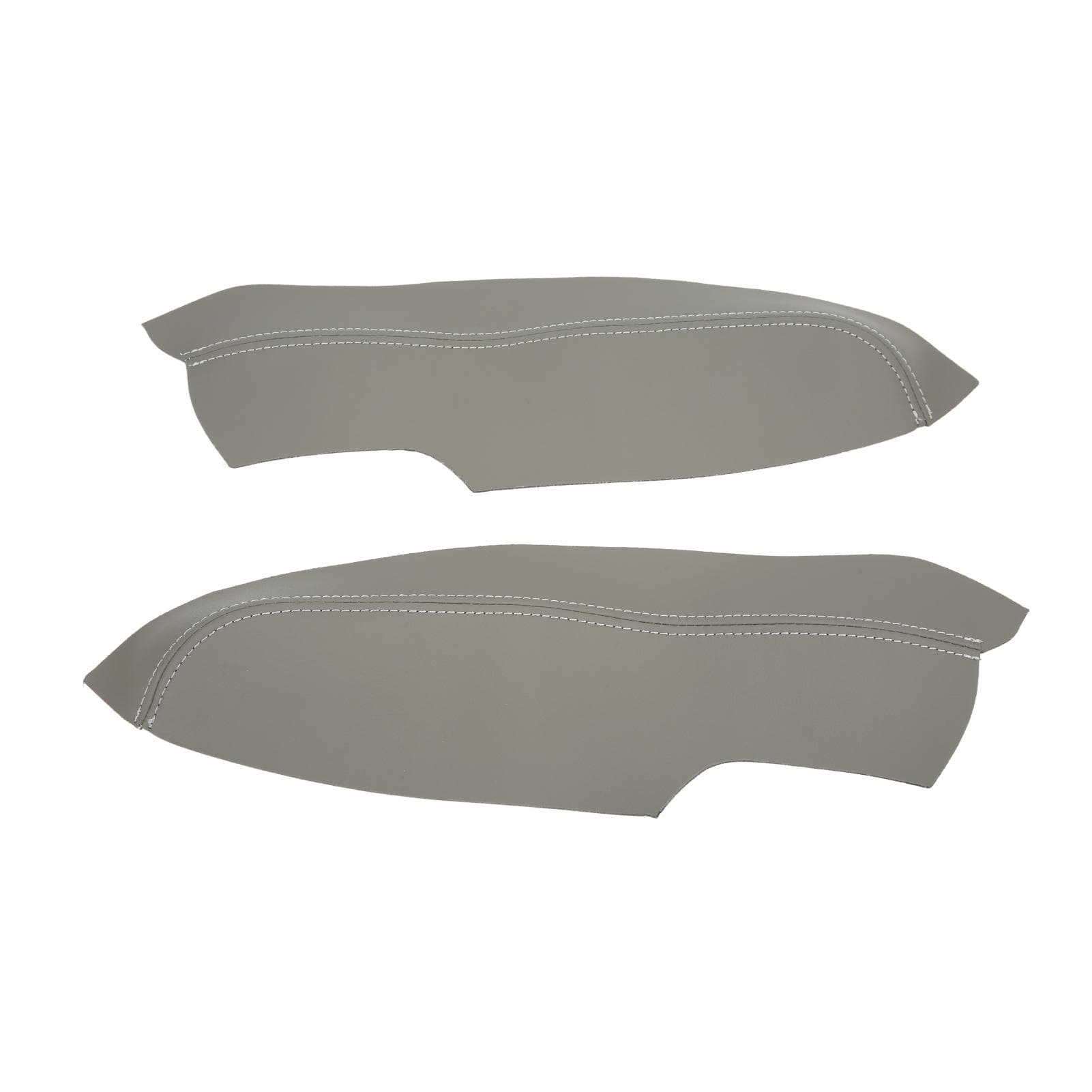 2PcsSet Microfiber Leather Front Door Panel Armrest Cover Protector Antiscratch Replacement for gray