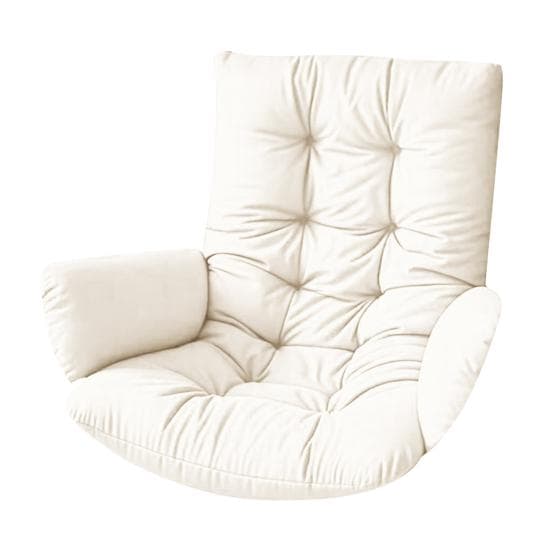 Waterproof Egg Chair Cushion Thicken Patio Hanging Basket Chair Cushion Egg Chair Cushion with Armrests for Indoor Outdoor Basket Swing 120 cm white