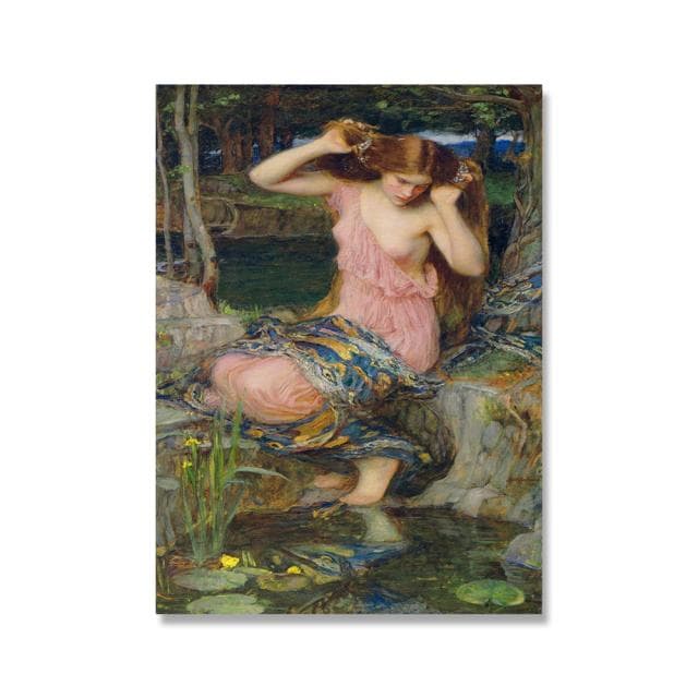 John William Waterhouse Vintage Wall Art Poster Magic Circle Witch Canvas Painting Print Jason and Medea Picture For Home Decor No Frame 21*30cm