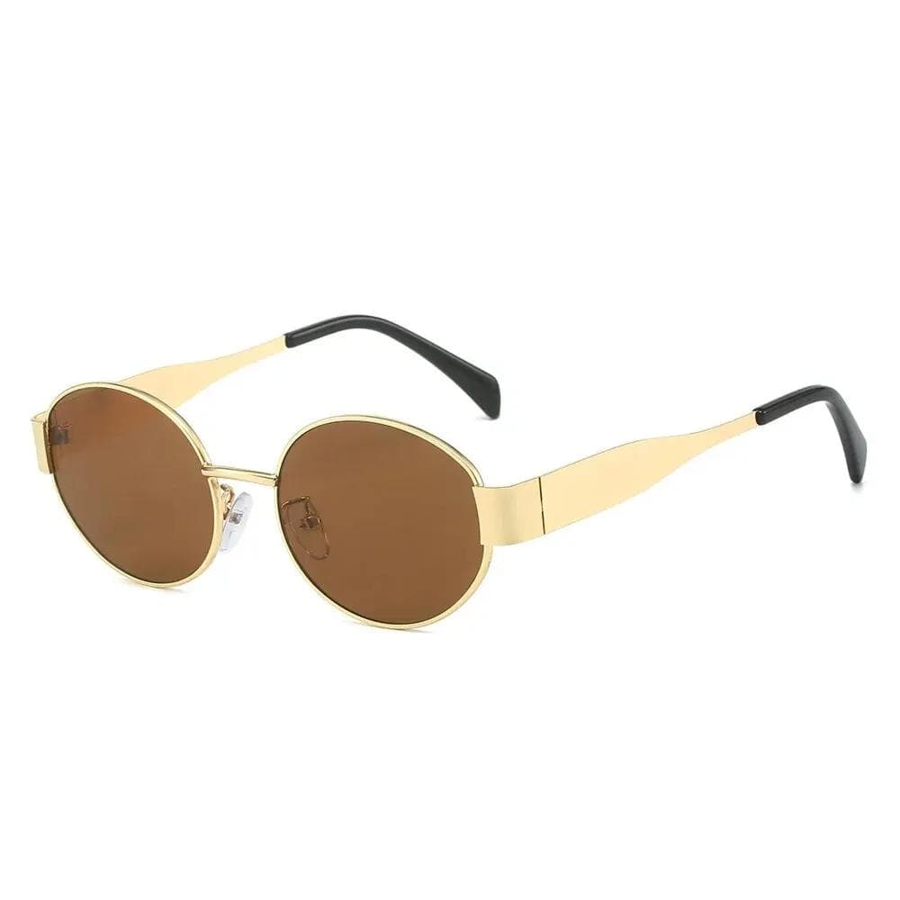 Metal Punk Sunglasses Women Round Vintage UV400 Sun Glasses for Party Beach Travel Outdoor Shades Men lentes de sol