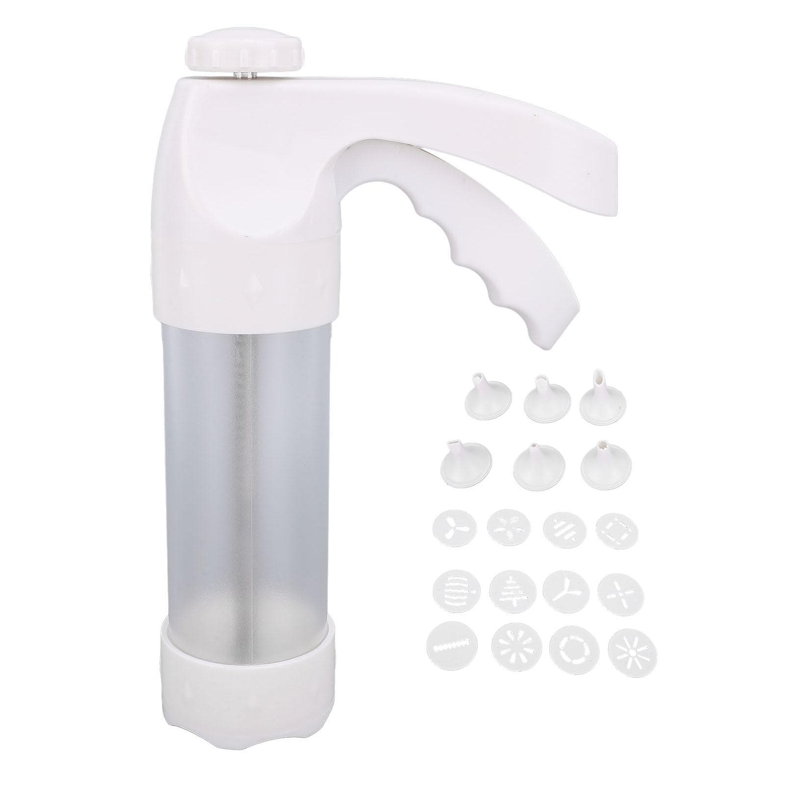 Cookie Press Decorating Kit for Baking ABS Cookie Maker with 12 Discs and 6 Cake Decoration Piping L(for 6.5-9kg)