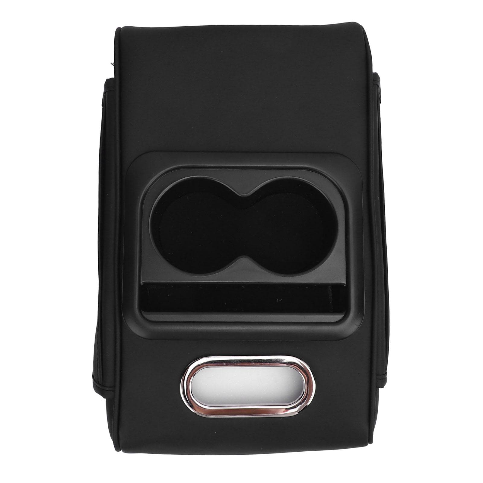 Center Console Cover with 2 Cup Holder and Tissue Box Memory Foam Liner Nappa Leather Soft