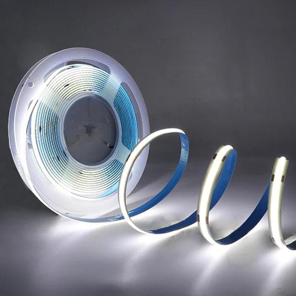 COB LED Strip Ultra Thin 12V 24V 8MM Tape Light With DC Plug/ 2pin Wire Dimmable Linear Lighting High Density Lamp decoration 12V 5M 480Leds/m cool white