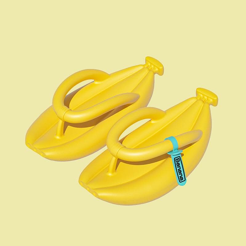 New Summer Couple Flip-flops Banana Shape Antiskid Light Lady Slippers 42/43