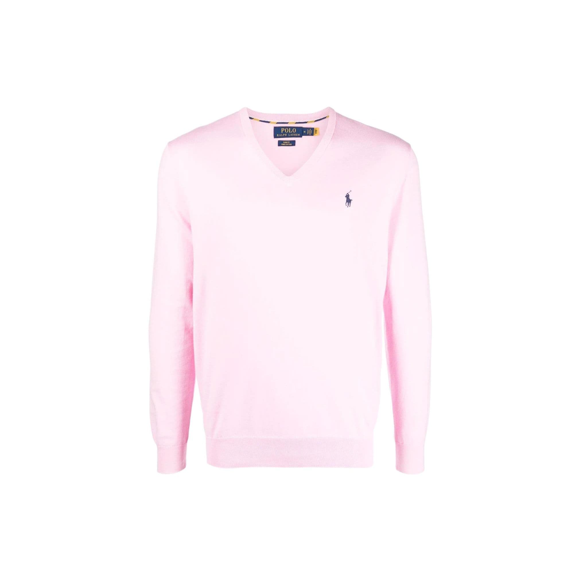 Polo Ralph Lauren Ss22 Brand Logo Embroidered Crew Neck Cotton Long Sleeve Sweater Men sweater Pink 710744677048 M
