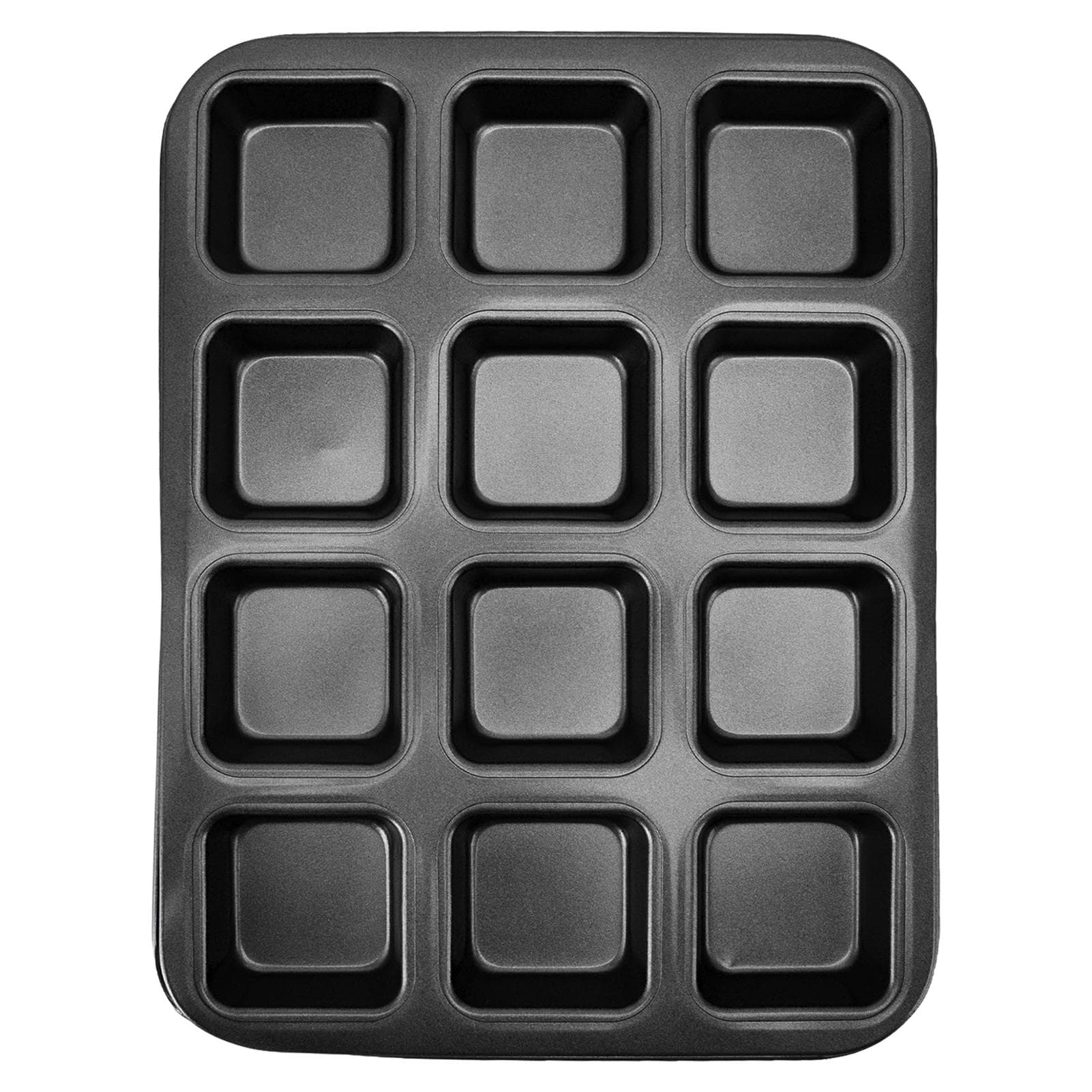 Mini Loaf Baking Pans 12 Cavity Brownie Baking Pan Carbon Steel Muffin Bakeware Cupcake Bread L(for 6.5-9kg)