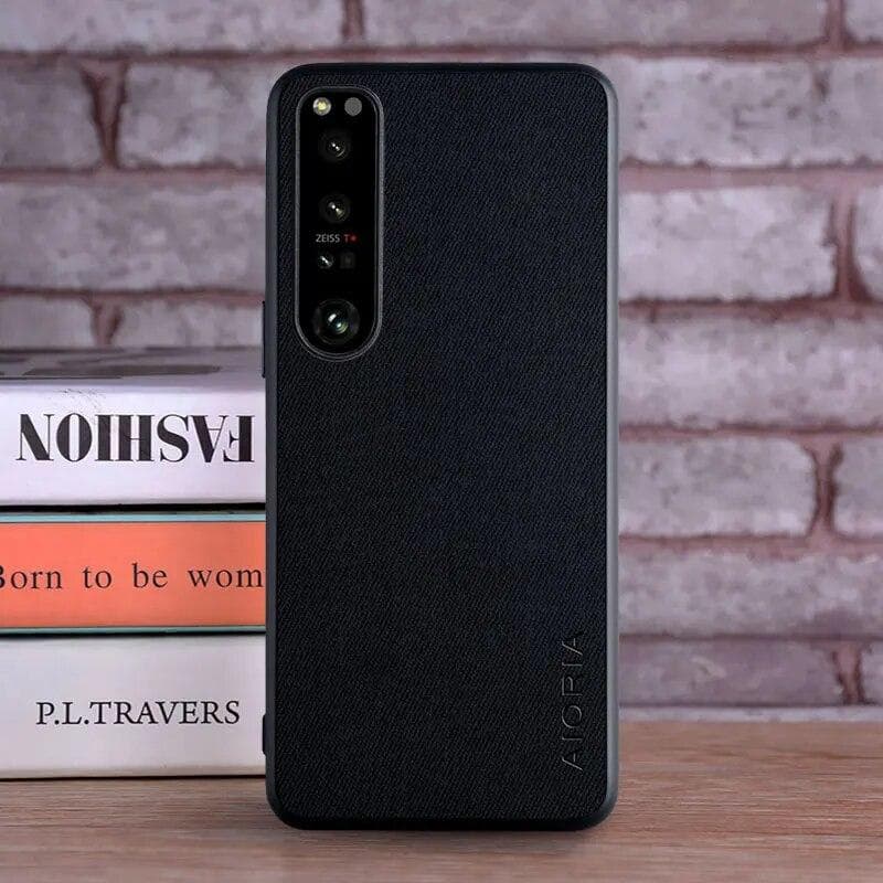 Case for Sony Xperia 10 5 1 Ace 2 II III IV coque Luxury textile Leather phone cover for sony xperia ace iii case funda capa Xperia 1 IV black