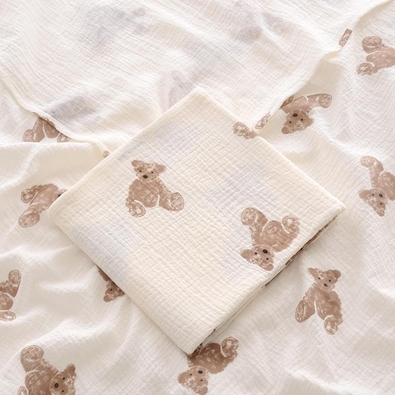 Baby Blanket Swaddle 2 Layer Cotton Blankets For Newborn Bath Towel Summer Bedding Baby Items Mother Kids