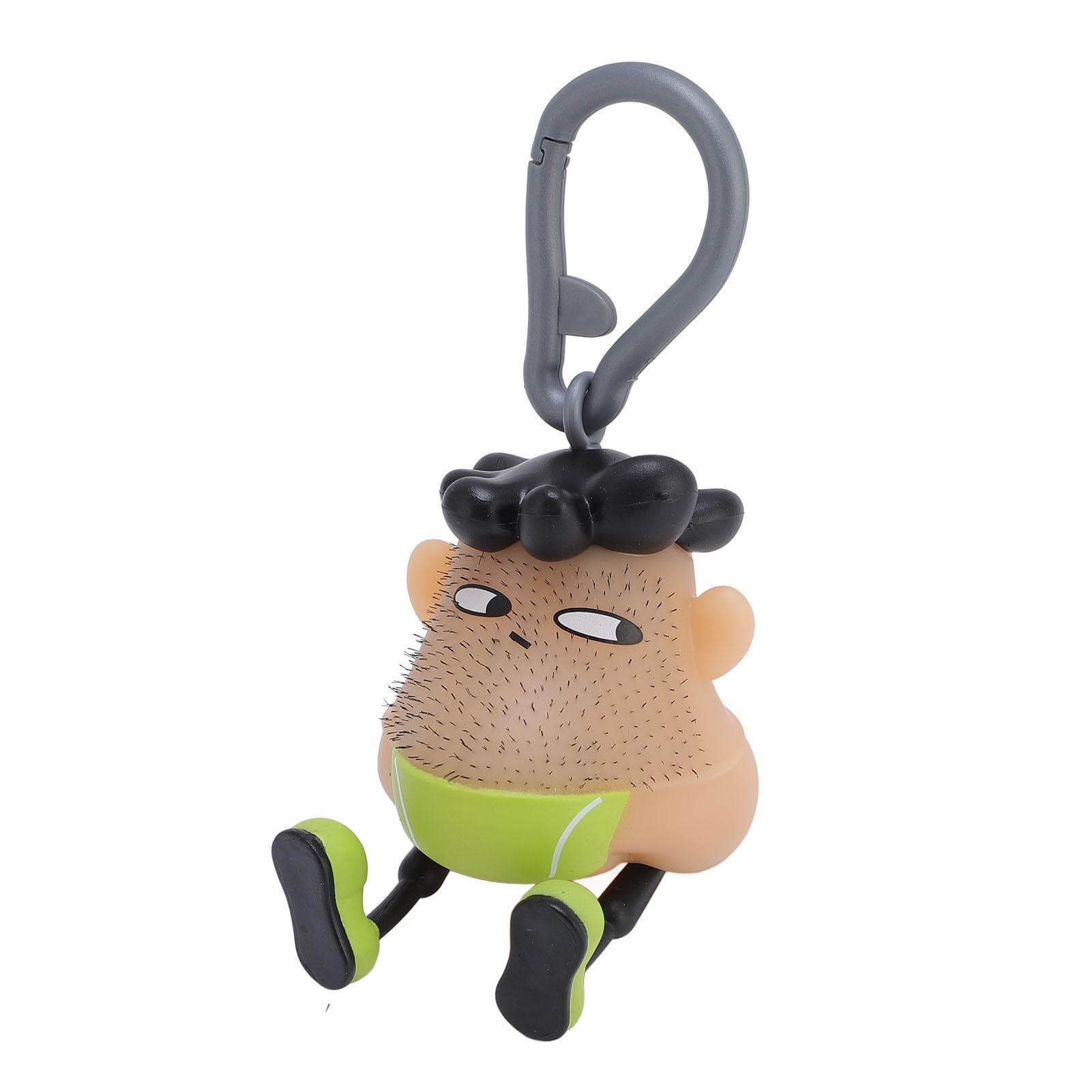 Fun Hair Pulling Toy Stress Relief Anti Anxiety Toy Keychain Backpack Pendant Silicone Hair Picking